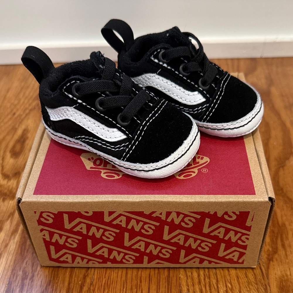 Vans Baby Black & White Classic Skate Shoes